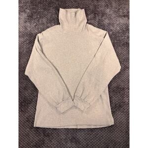 Polo Ralph Lauren mens L Large Gray 100% wool ribbed turtleneck sweater